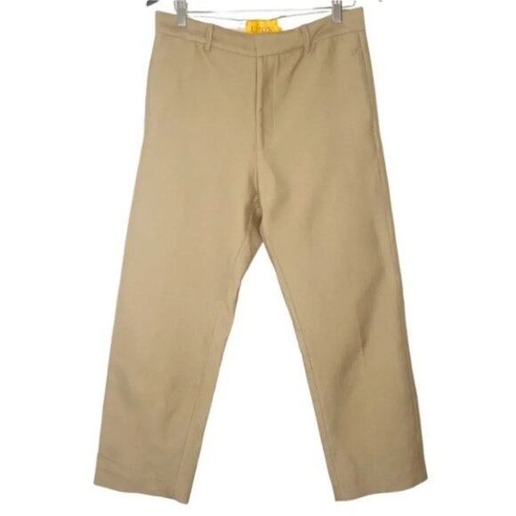 NEW Union Los Angeles khaki beige flat front pants - Picture 3 of 8